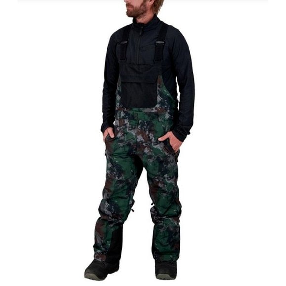 NWT Obermeyer Perseus Camouflage HydroBlock® Sport Ripstop-Weave Snow Ski Bib - Picture 1 of 8